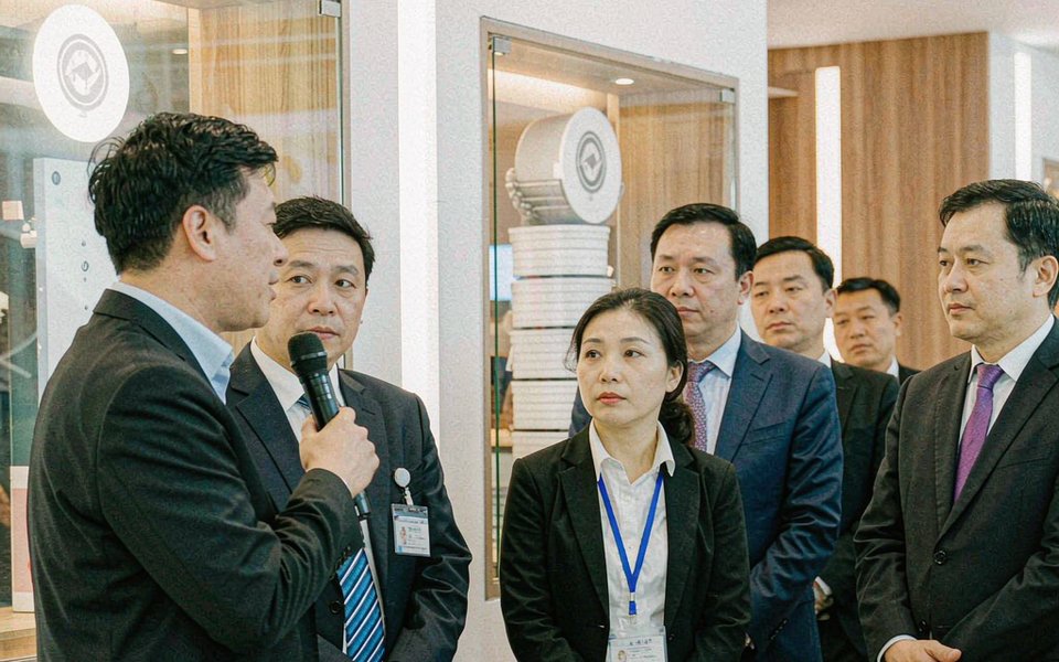 银行代表团参观展厅